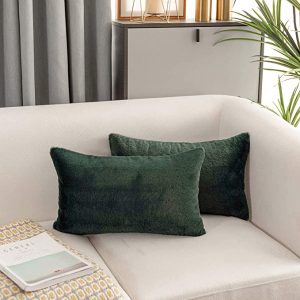 Super Soft Fluffy Rectangular Rabbit Fur 2-pack Pillows Cushion Covers