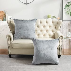 Super Soft Shaggy Rabbit Fur 2-pack Pillows Cushion Covers